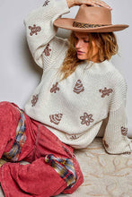 Load image into Gallery viewer, Pol Clothing - Christmas-Inspired Cozy Chenille Sweater Cropped Fit Top: CREAM / S
