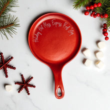 Load image into Gallery viewer, Red Christmas Spoon Rest | Funny Holiday Kitchen Gift Sets: Deck Halls-Red / NO Wooden Spoon
