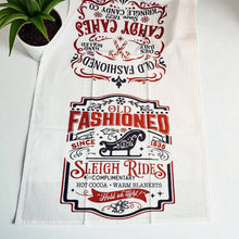 Load image into Gallery viewer, Christmas Kitchen Towels | 100% Cotton | With Hanging Loop: Merry Christmas Glitter
