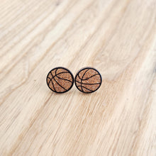 Load image into Gallery viewer, Glitter Basketball Studs // Game Day
