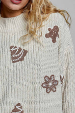 Load image into Gallery viewer, Pol Clothing - Christmas-Inspired Cozy Chenille Sweater Cropped Fit Top: CREAM / L
