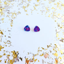 Load image into Gallery viewer, Gemma Studs - Purple Sparkle
