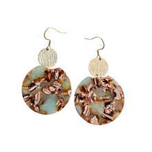 Load image into Gallery viewer, Zoey Earrings - Seafoam &amp; Rust // Fall, Jewelry, Gifts
