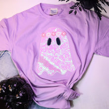 Load image into Gallery viewer, Groovy Ghost Embroidered Applique Halloween Short Sleeve

