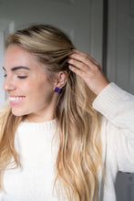 Load image into Gallery viewer, Gemma Studs - Purple Sparkle

