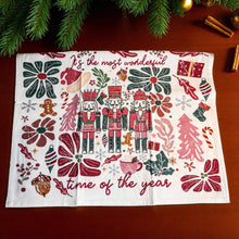 Load image into Gallery viewer, Christmas Kitchen Towels | 100% Cotton | With Hanging Loop: Merry Christmas Glitter
