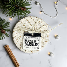 Load image into Gallery viewer, Candy cane  Coasters, Red White Christmas Coaster Set: Red-4pk

