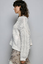 Load image into Gallery viewer, Pol Clothing - Mock Neck Balloon Sleeve Cable Knit Pullover Sweater : Black

