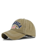 Load image into Gallery viewer, America Flag Embroidered Baseball Cap :Navy / One Size
