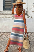 Load image into Gallery viewer, Spring Summer Color block Sleeveless Maxi Dress
