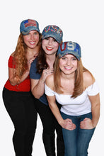 Load image into Gallery viewer, Crystallized American Flag Cap - Blue
