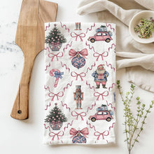 Load image into Gallery viewer, Christmas Kitchen Towels | 100% Cotton | With Hanging Loop: Merry Christmas Glitter
