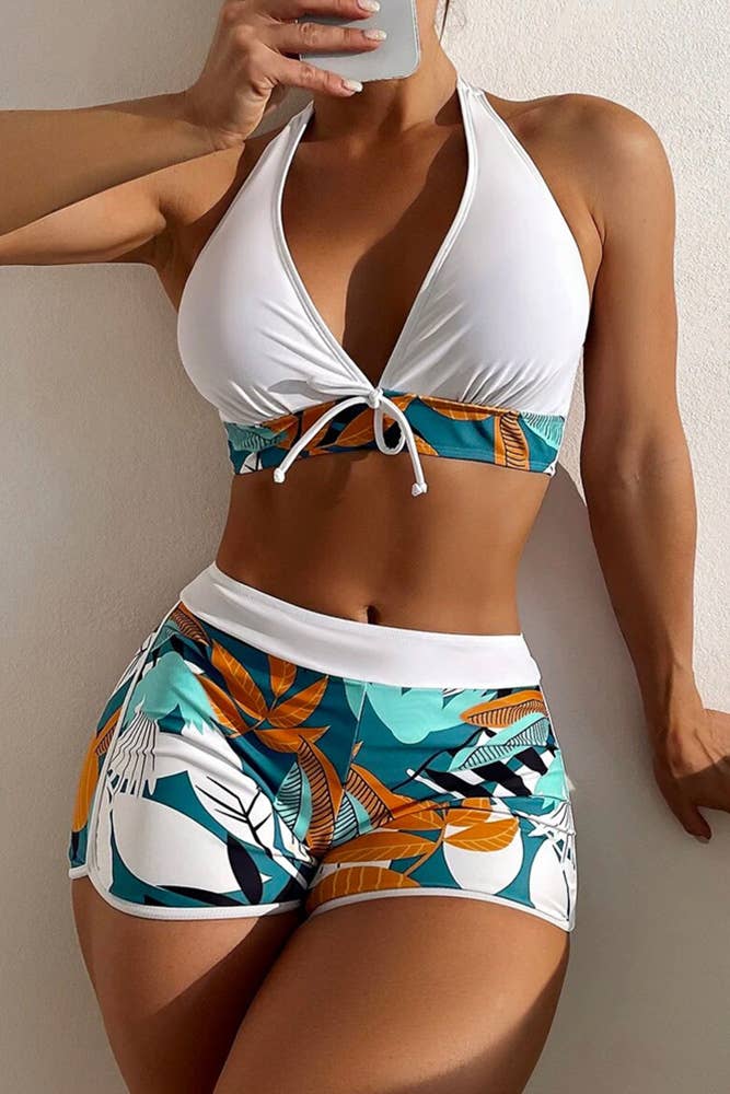 High Waist Beach 2PCS Bikini Se: White