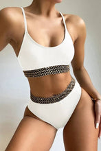 Load image into Gallery viewer, High Waist Swimsuit 2 Piece: White /-SALE
