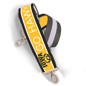 Patterned Guitar Strap 1.5" - Iowa Hawkeye