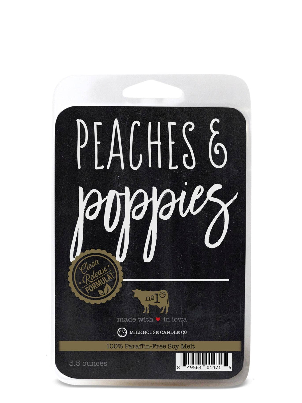 Peaches & Poppies- 5.5 oz Scented Soy Wax Melts