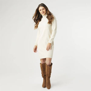 Long Sleeve Mock Neck Sweater Dress