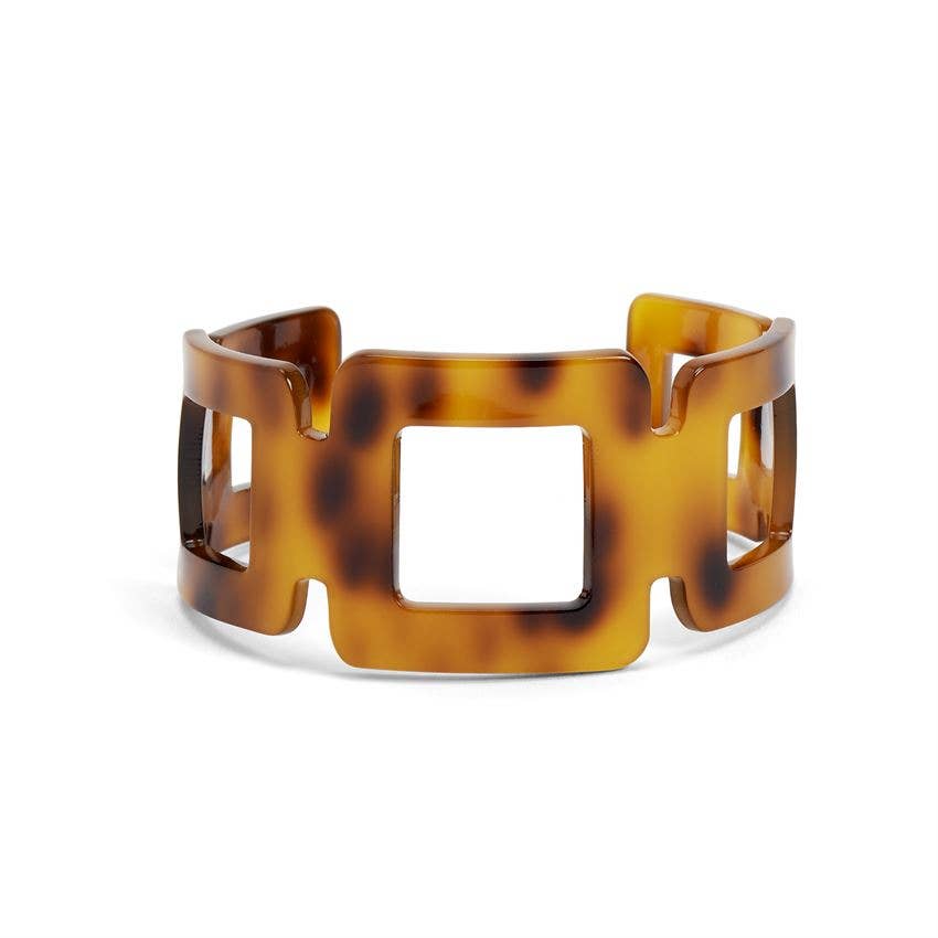 Link Cuff Bracelet in tortoise