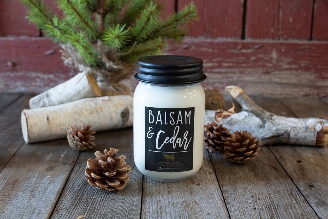 Balsam & Cedar farmhouse candles-13oz mason jar
