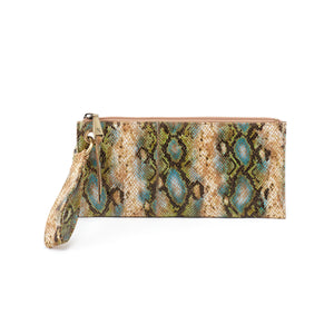 Vida wristlet purse in Printed Hide Garden Snake-SALE