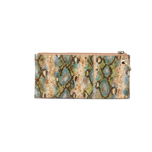 Vida wristlet purse in Printed Hide Garden Snake-SALE