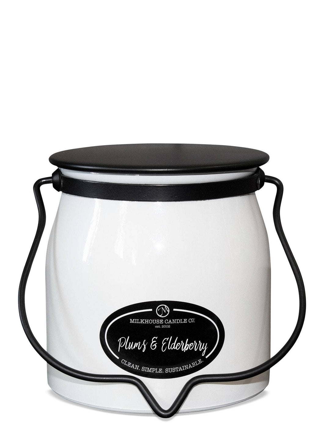 Plums & Elderberry 16 oz Butter Jar Soy Candle: Plums & Elderberry