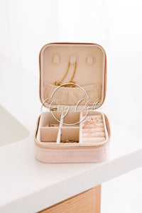 The Classy Cloth - Mini Velvet Jewelry Case - Blush Pink ETA NOV 14