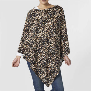 Sun Setter Animal Print Poncho-sale