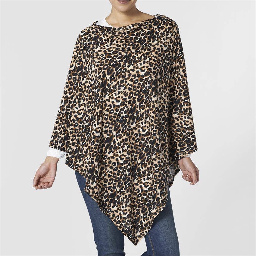 Sun Setter Animal Print Poncho-sale